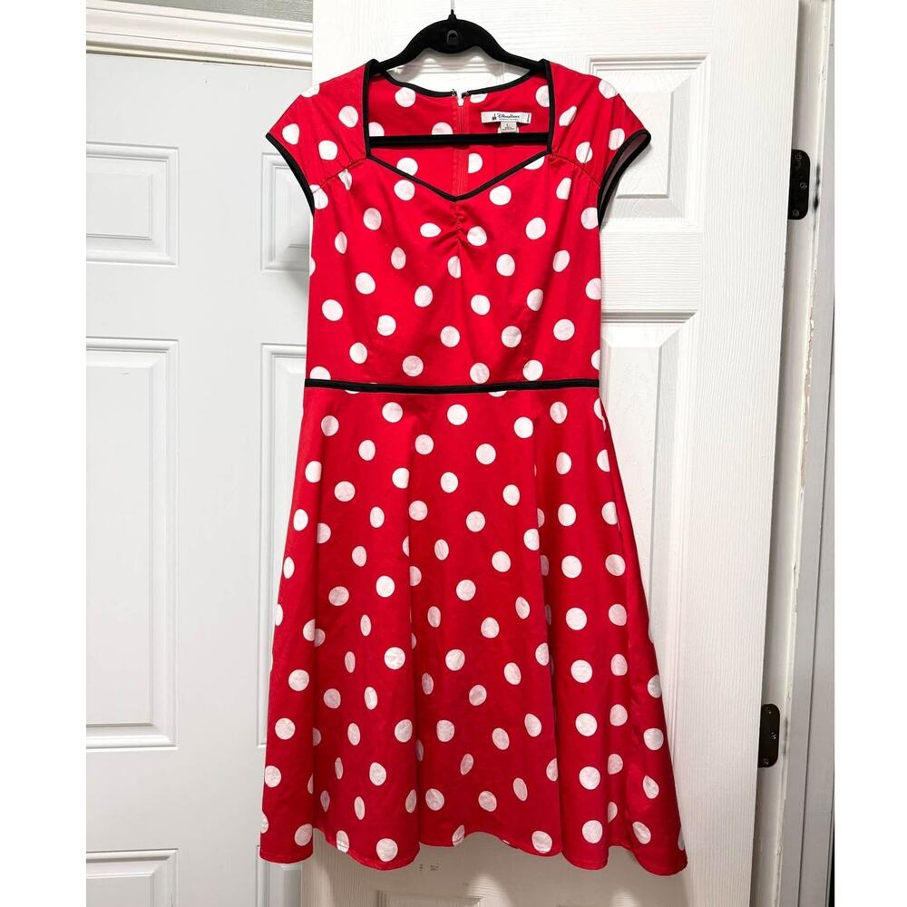 Disney Parks Dress Shop Minnie Mouse Swing Pin Up Dress Size L Costume Halloween